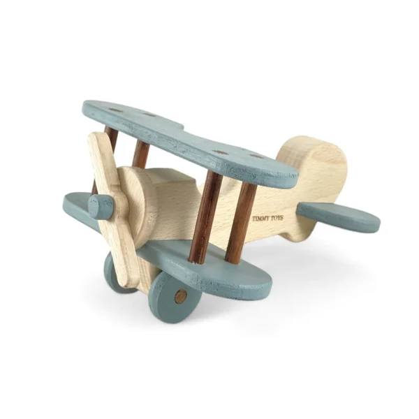 Aeroplane Wooden Baby Toy - BLUE