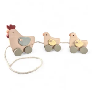 Chicken Family Pull-Along Baby Wooden Toy