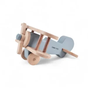 Aeroplane Wooden Baby Toy - SOFT BLUE