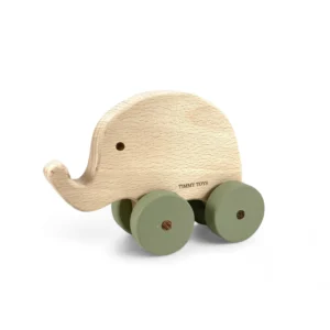 Elephant Wheely Wooden Toy - SAGE