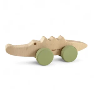 Crocodile Wooden Toy Wheely - GREEN