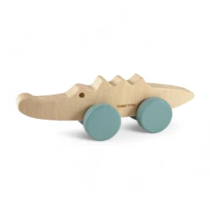 Crocodile Wooden Toy Wheely - BLUE