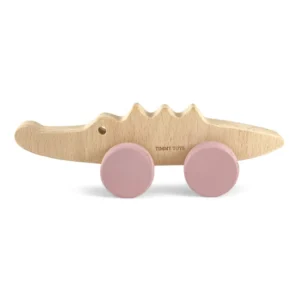 Crocodile Wooden Toy Wheely - PINK