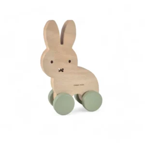 Miffy Bunny Wheely Wooden Toy - GREEN