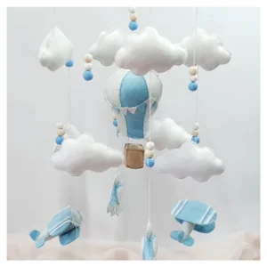 Aeroplane Mobile - BABY BLUE & TAN