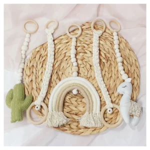 Boho Lama Macramé Dangles - GREEN