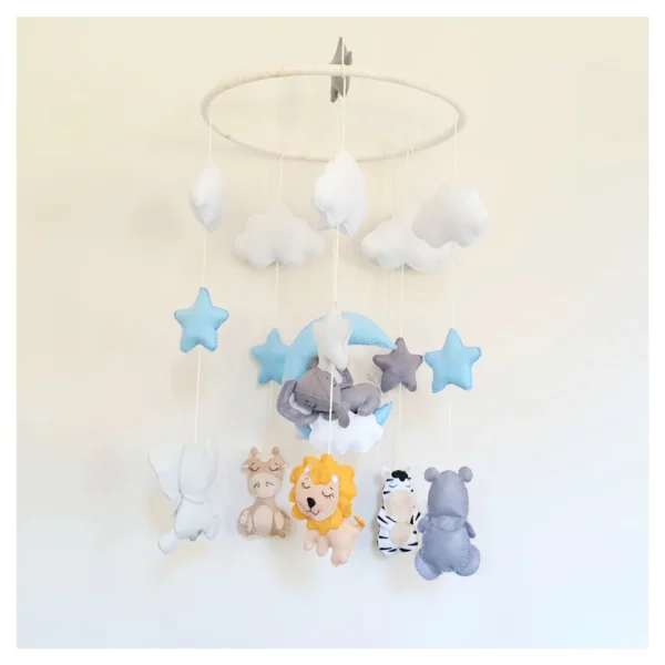 Dreamy Safari Mobile - BLUE & WHITE