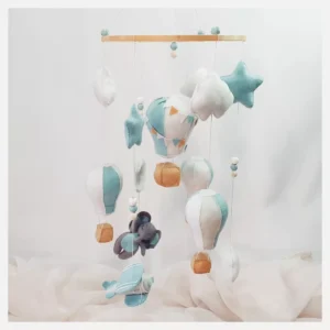 Lets Fly Away Mobile - LIGHT GREY & BABY BLUE