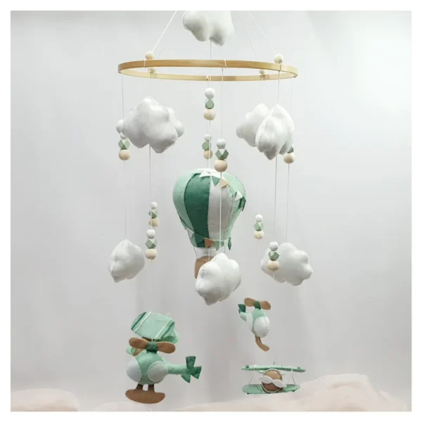 Let's Take Flight Mobile - MINT GREEN & BLUE