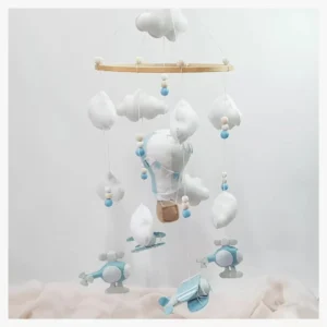Let's Take Flight Mobile - SOFT BLUE & GREY