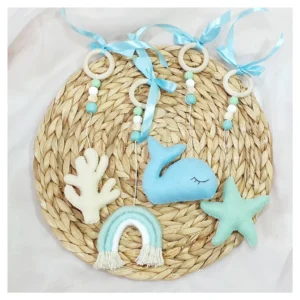 Little Whale Dangle Set - BABY BLUE