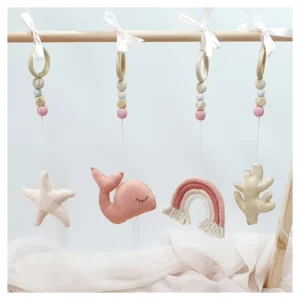 Little Whale Dangle Set - BRIDAL PINK