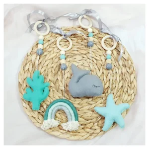 Little Whale Dangle Set - DARK GREY