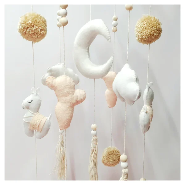 Moon & Lama Mobile - BLUSH & BEIGE