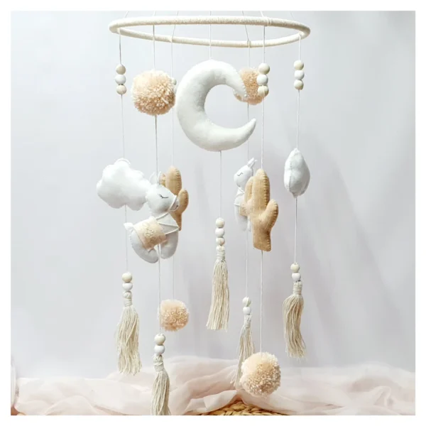 Moon & Lama Mobile - TAN & BLUSH